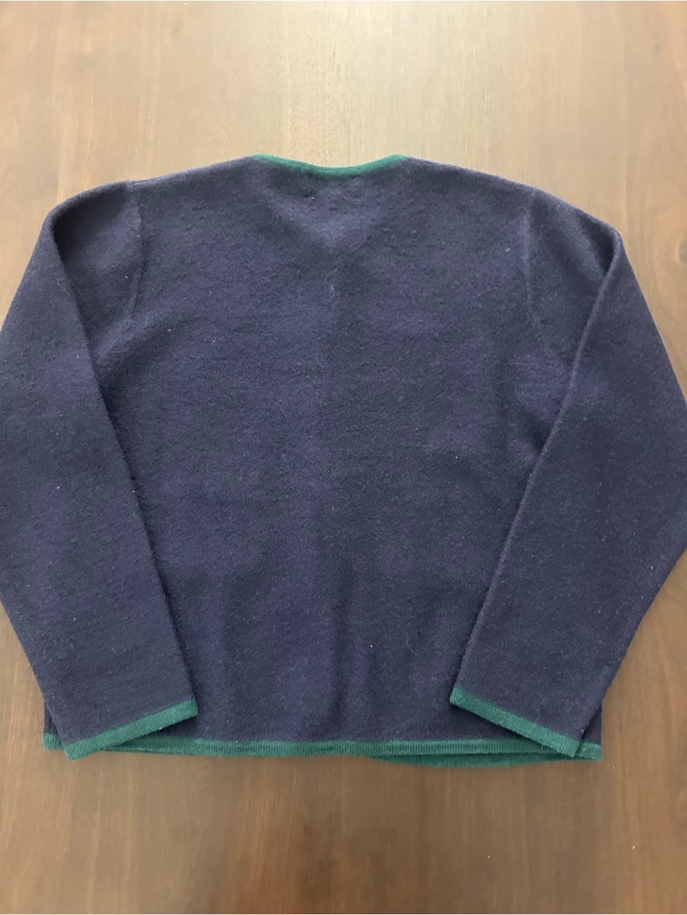 VTG 90s Pendleton Petite 100% Merino Wool Button Down Sweater Size S Navy/Green - Picture 8 of 8